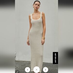 Commense Stripe Long Knit Dress
